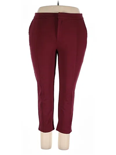Pre-owned Eloquii Casual Pants In Burgundy