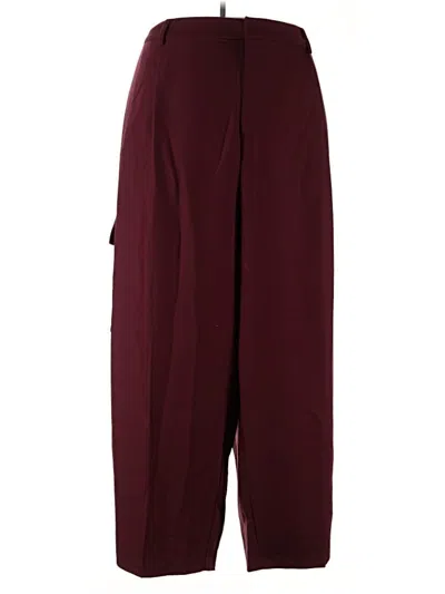 Eloquii Casual Pants In Burgundy