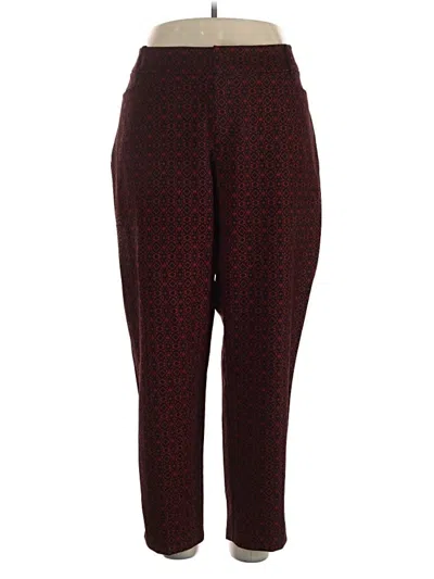 Pre-owned Eloquii Casual Pants In Burgundy