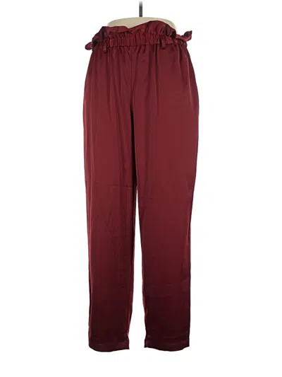 Pre-owned Eloquii Casual Pants In Burgundy