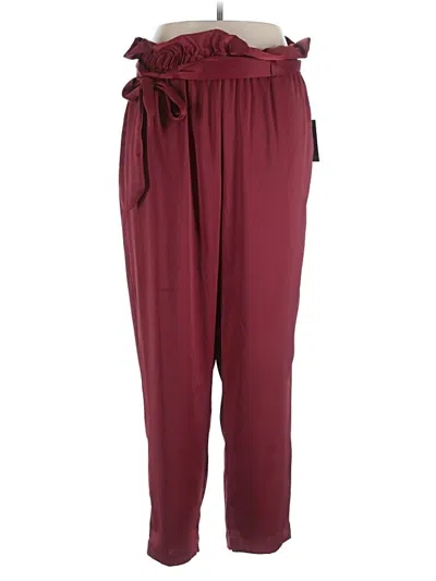 Pre-owned Eloquii Casual Pants In Burgundy