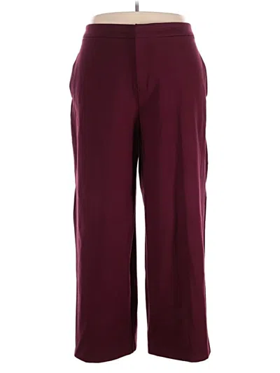 Pre-owned Eloquii Casual Pants In Burgundy