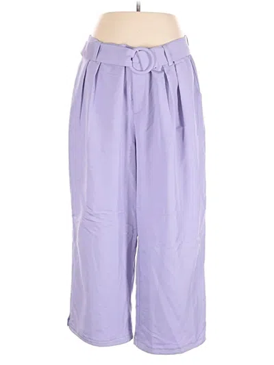 Pre-owned Eloquii Casual Pants In Purple