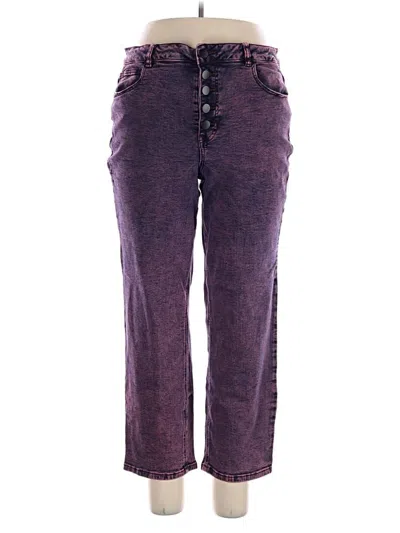 Pre-owned Eloquii Casual Pants In Purple
