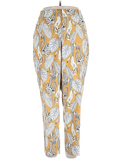 Pre-owned Eloquii Casual Pants In Yellow
