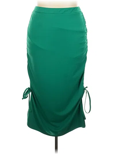 Pre-owned Eloquii Casual Skirt In Green