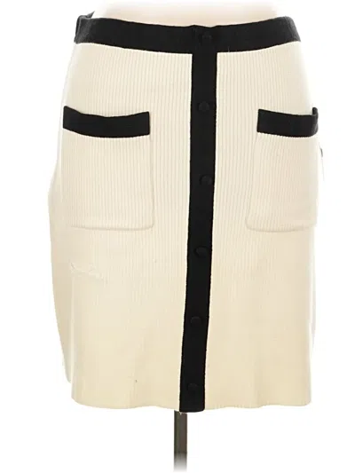 Pre-owned Eloquii Casual Skirt In Ivory