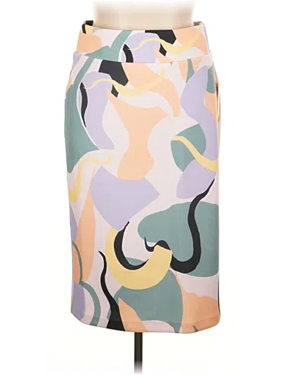 Pre-owned Eloquii Casual Skirt In White