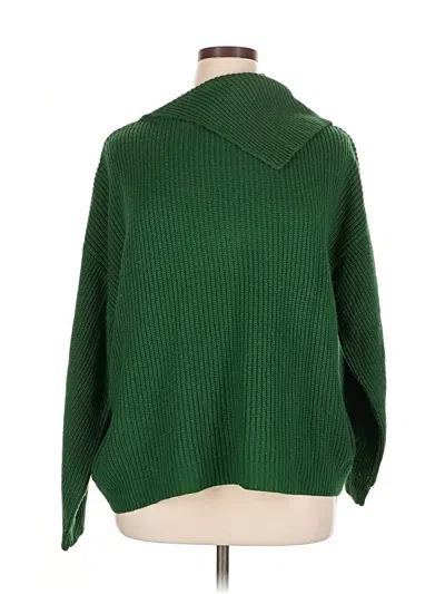Pre-owned Eloquii Coat In Green