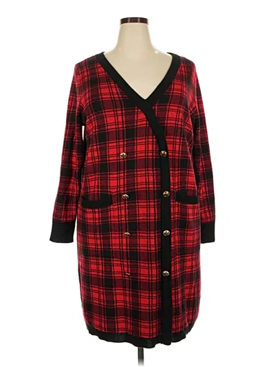 Pre-owned Eloquii Coat In Red
