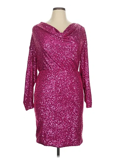 Pre-owned Eloquii Cocktail Dress In Burgundy