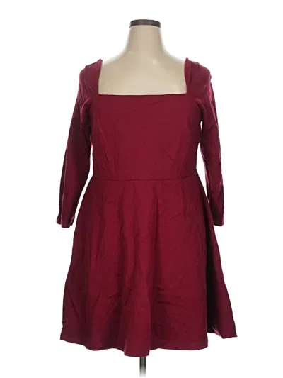 Pre-owned Eloquii Cocktail Dress In Burgundy