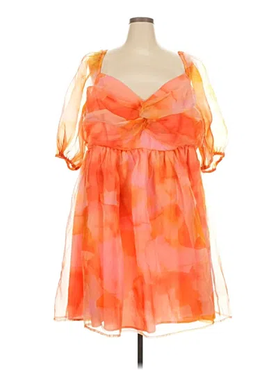 Pre-owned Eloquii Cocktail Dress In Orange