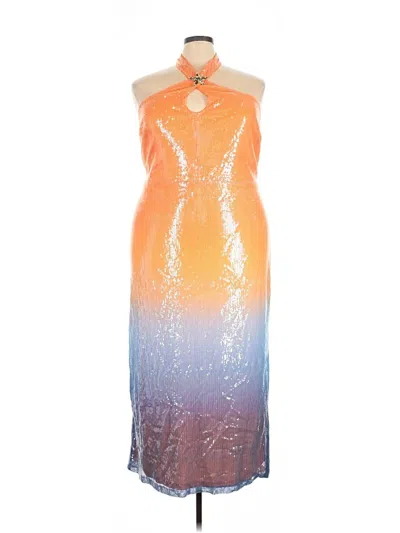 Pre-owned Eloquii Cocktail Dress In Orange