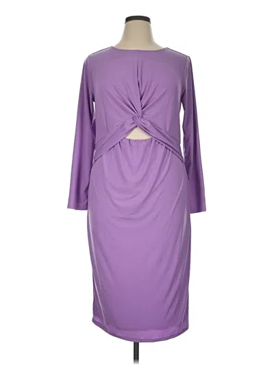 Pre-owned Eloquii Cocktail Dress In Purple