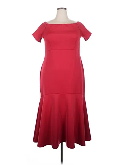 Pre-owned Eloquii Cocktail Dress In Red