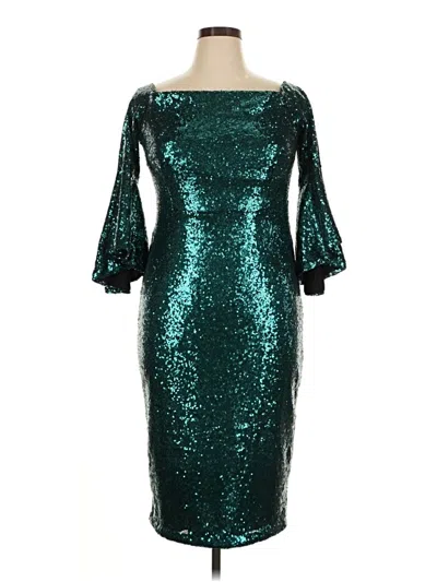 Pre-owned Eloquii Cocktail Dress In Teal