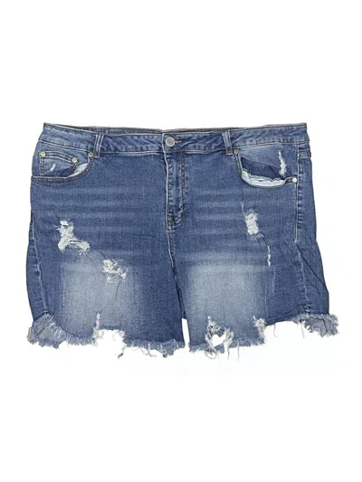 Pre-owned Eloquii Denim Shorts In Blue