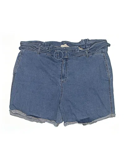 Pre-owned Eloquii Denim Shorts In Blue