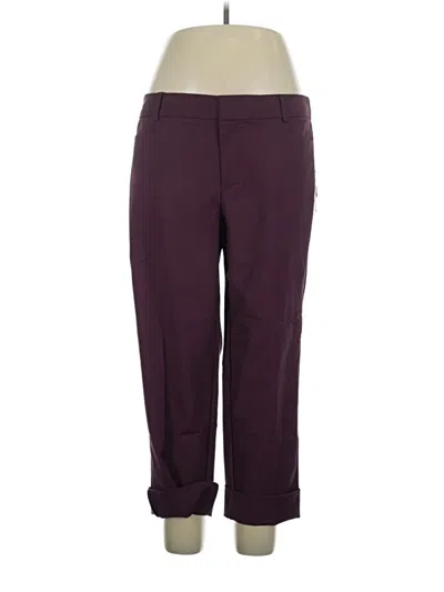Pre-owned Eloquii Dress Pants In Burgundy
