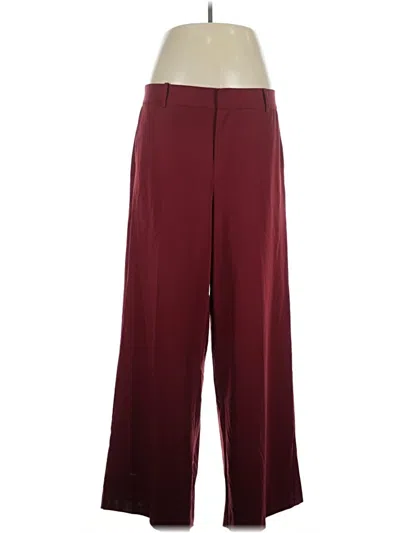 Pre-owned Eloquii Dress Pants In Burgundy
