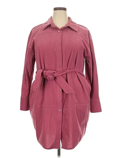 Pre-owned Eloquii Elements Casual Dress In Burgundy