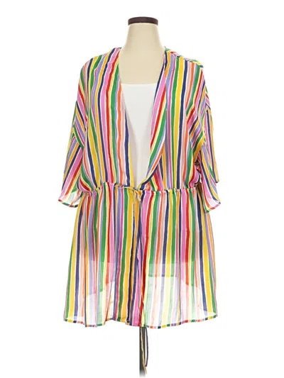 Pre-owned Eloquii Elements Kimono In White
