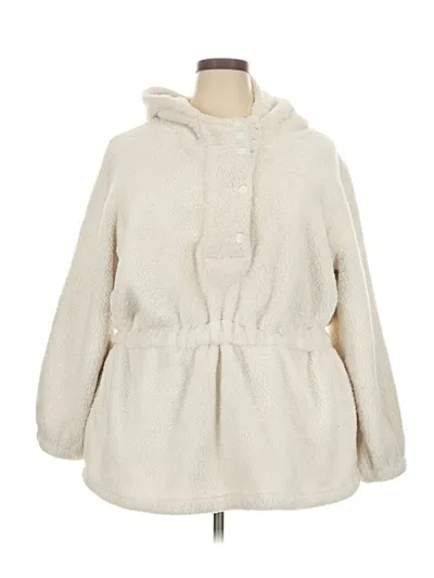 Pre-owned Eloquii Faux Fur Jacket In White