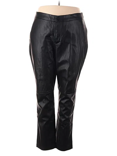 Pre-owned Eloquii Faux Leather Pants In Black
