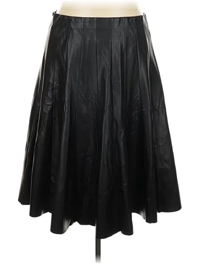Pre-owned Eloquii Faux Leather Skirt In Black