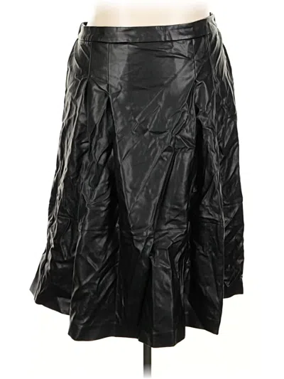 Pre-owned Eloquii Faux Leather Skirt In Black