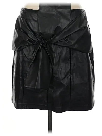 Pre-owned Eloquii Faux Leather Skirt In Black