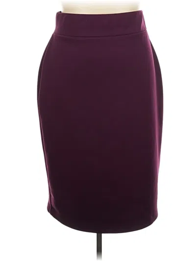 Pre-owned Eloquii Formal Skirt In Burgundy