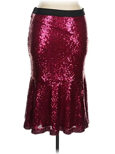 Pre-owned Eloquii Formal Skirt In Burgundy