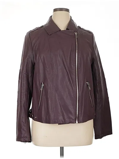 Pre-owned Eloquii Jacket In Burgundy