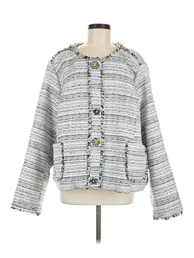 Pre-owned Eloquii Jacket In Gray