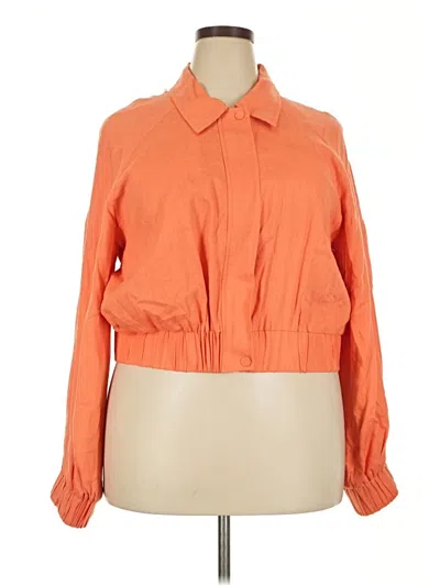 Pre-owned Eloquii Jacket In Orange