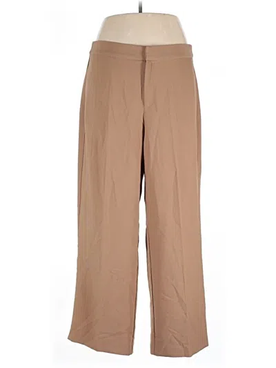Pre-owned Eloquii Khaki Pant In Brown
