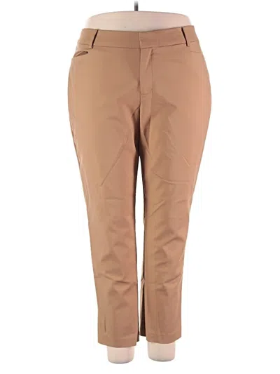 Pre-owned Eloquii Khaki Pant In Tan