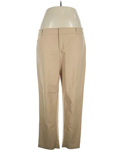 Pre-owned Eloquii Khaki Pant In Tan