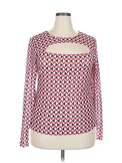 Pre-owned Eloquii Long Sleeve Blouse In Pink