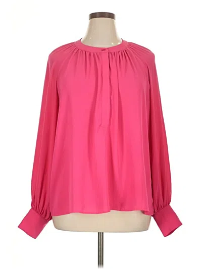 Pre-owned Eloquii Long Sleeve Blouse In Pink