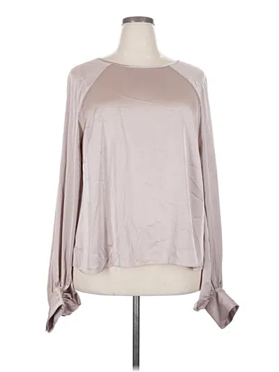 Pre-owned Eloquii Long Sleeve Blouse In Silver