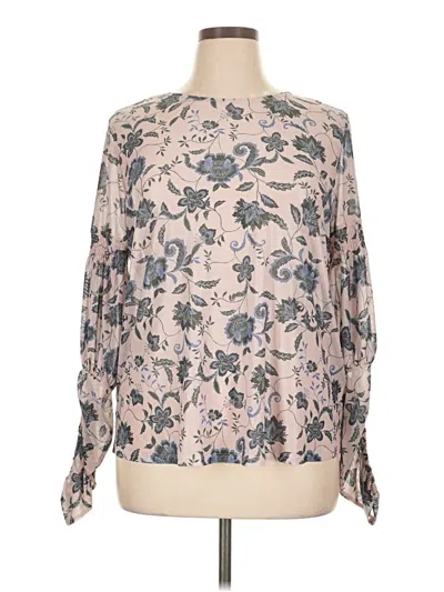 Pre-owned Eloquii Long Sleeve Blouse In White