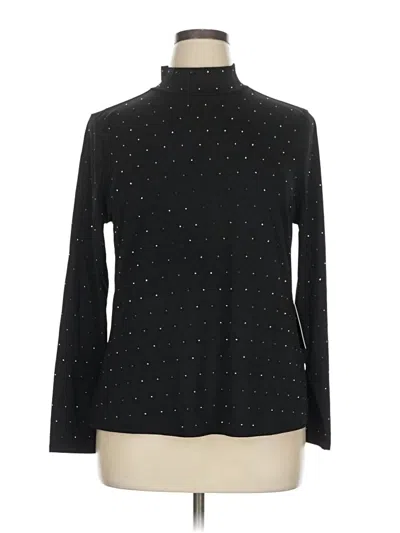 Pre-owned Eloquii Long Sleeve Top Black Turtleneck Tops