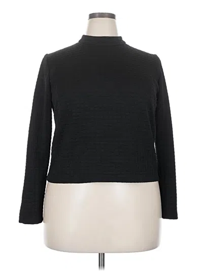 Pre-owned Eloquii Long Sleeve Top Black Turtleneck Tops