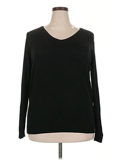 Pre-owned Eloquii Long Sleeve T-shirt In Black