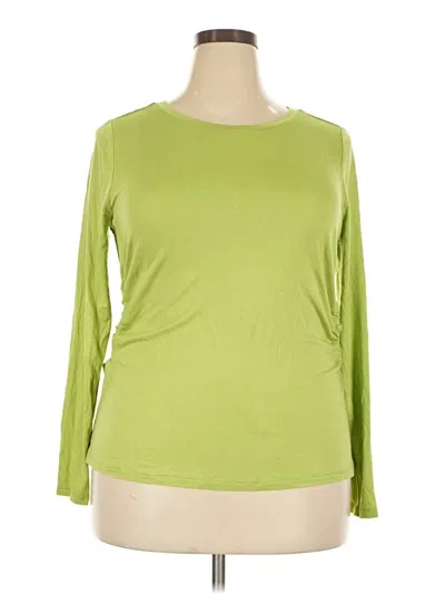 Pre-owned Eloquii Long Sleeve T-shirt In Green