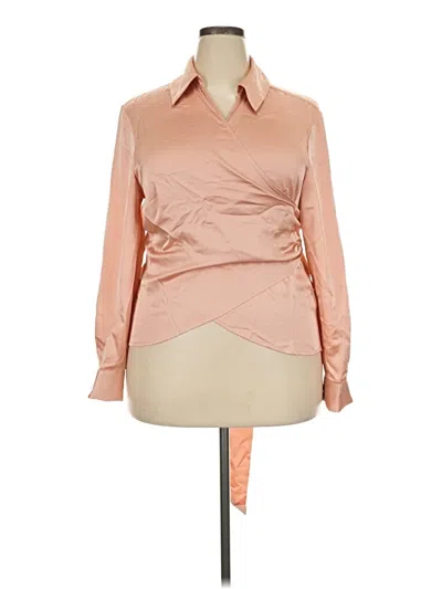 Pre-owned Eloquii Long Sleeve T-shirt In Tan