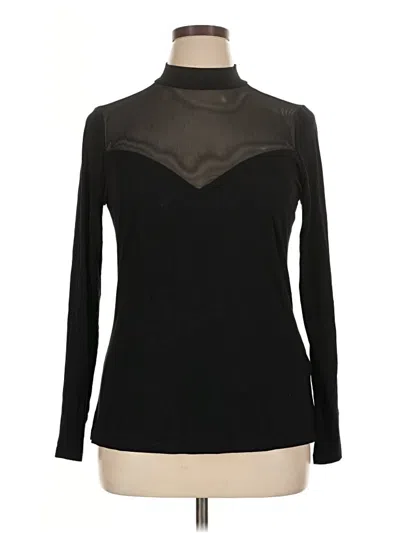 Pre-owned Eloquii Long Sleeve Turtleneck In Black